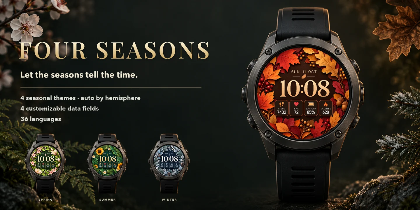 Four Seasons on four watches: Autumn, Spring, Summer and Winter