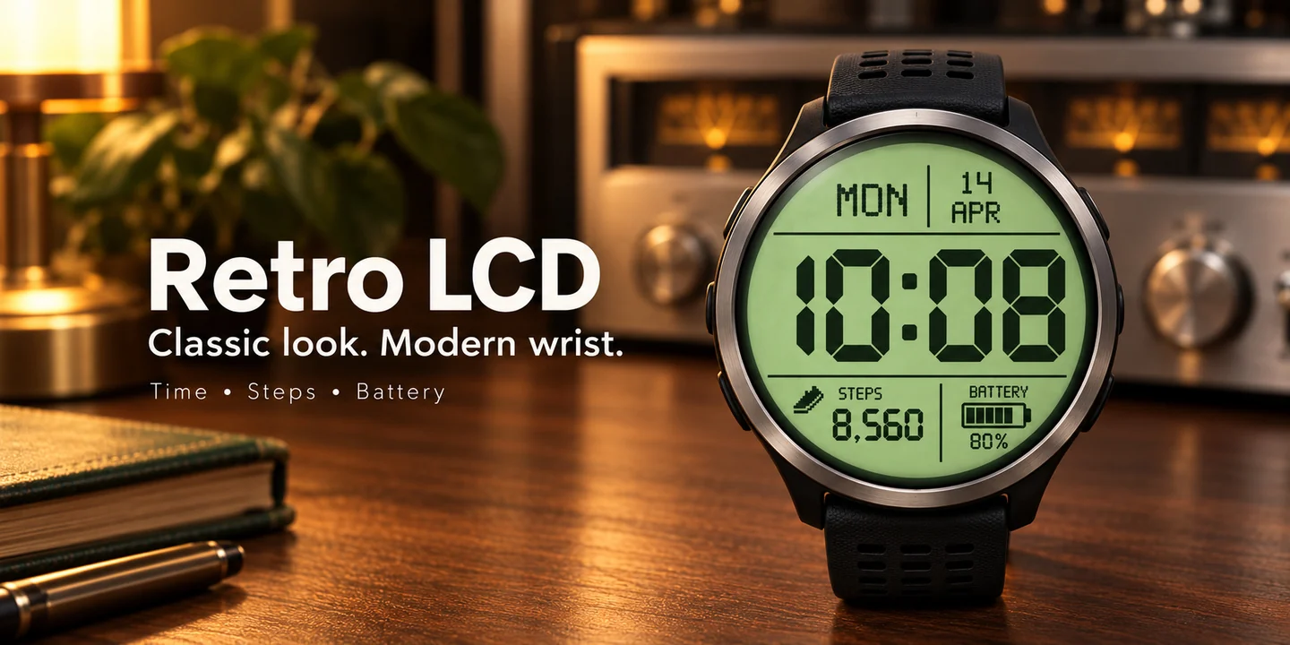 Retro LCD sur une montre