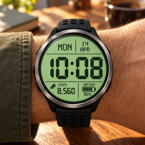 Retro LCD au poignet