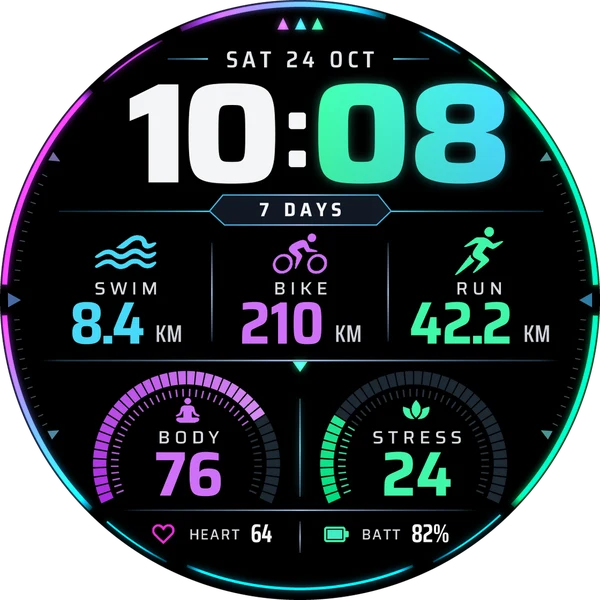 Recovery Pulse Tri watchface